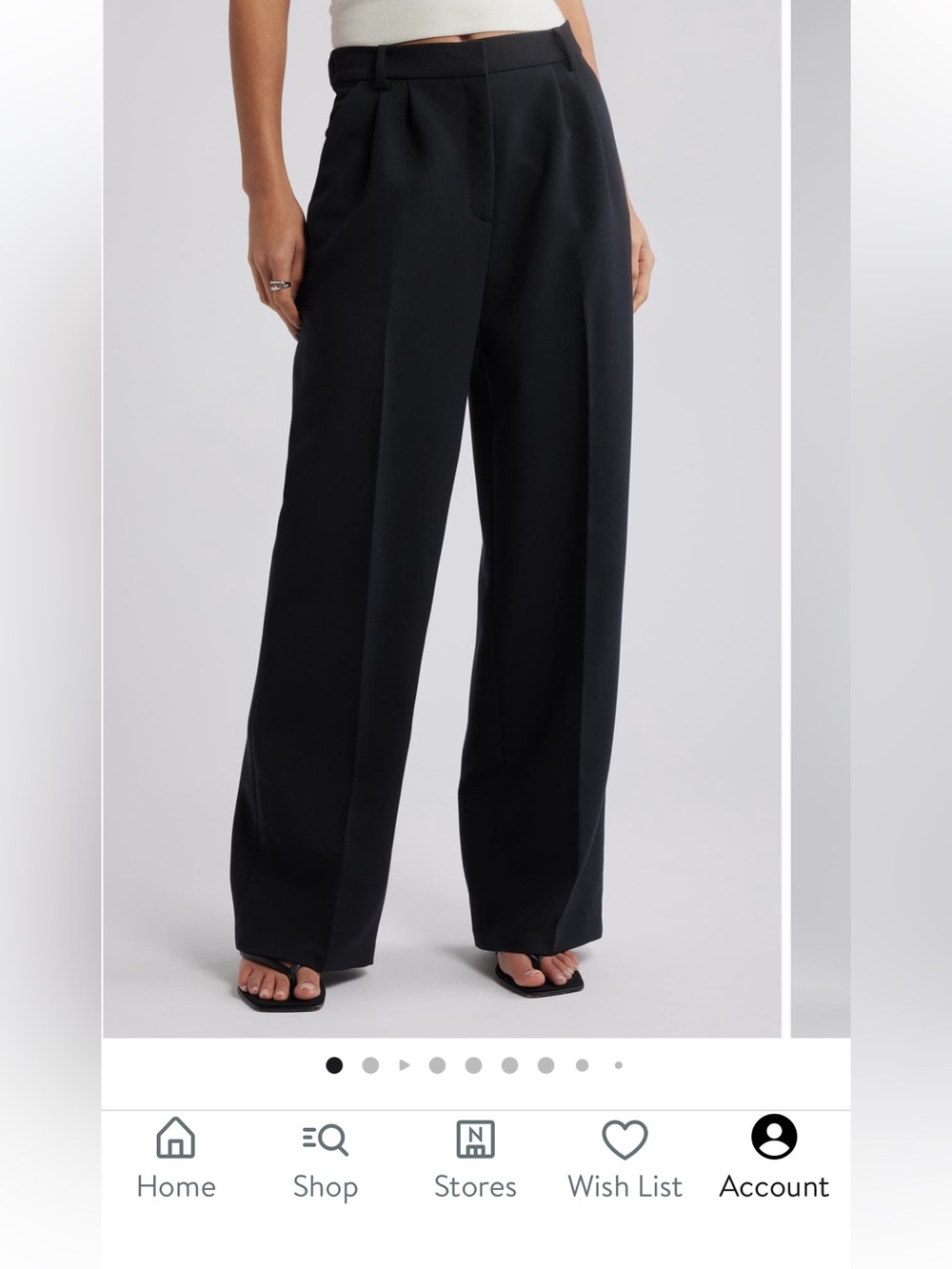 Nordstrom Open Edit high waist twill trousers - Picture 7 of 12